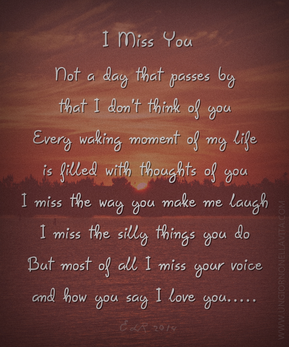 Poetry: I Miss You