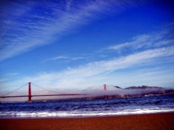 The view of the bridge from Crissy Field.